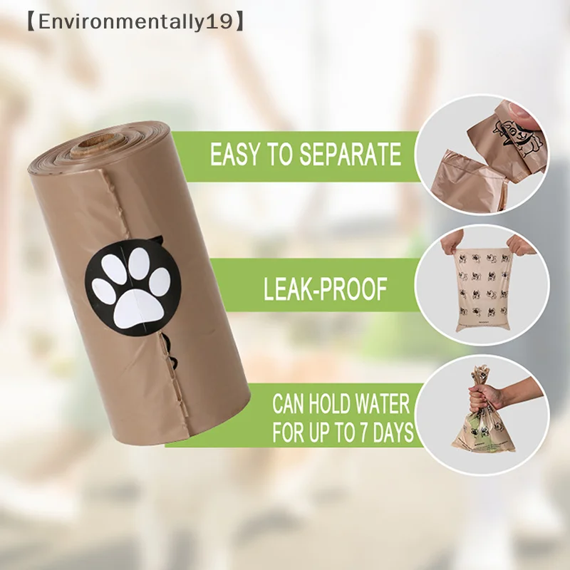 5/6/10Pcs Biodegradable Pet Garbage Bag Dog Poop Bags Outdoors Dog Poop Bag Dispenser Dog Cleaning Supplies Pet Supplies