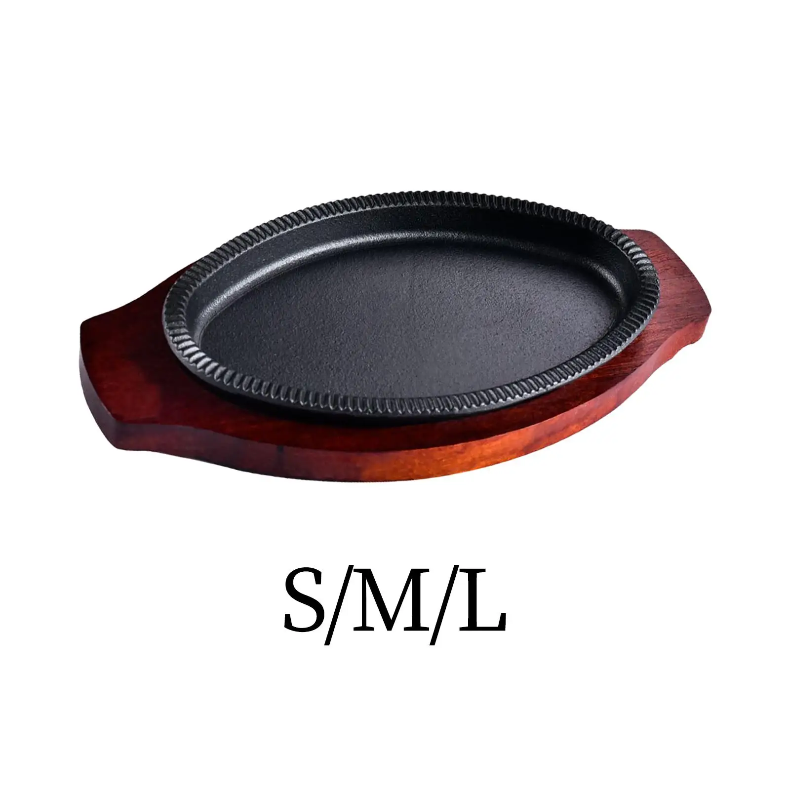 Cast Steak Plate Skillet Nonstick Platter Japanese Type Tray Steak Pan Grill Plate for Kitchen Restaurant Stovetops Home