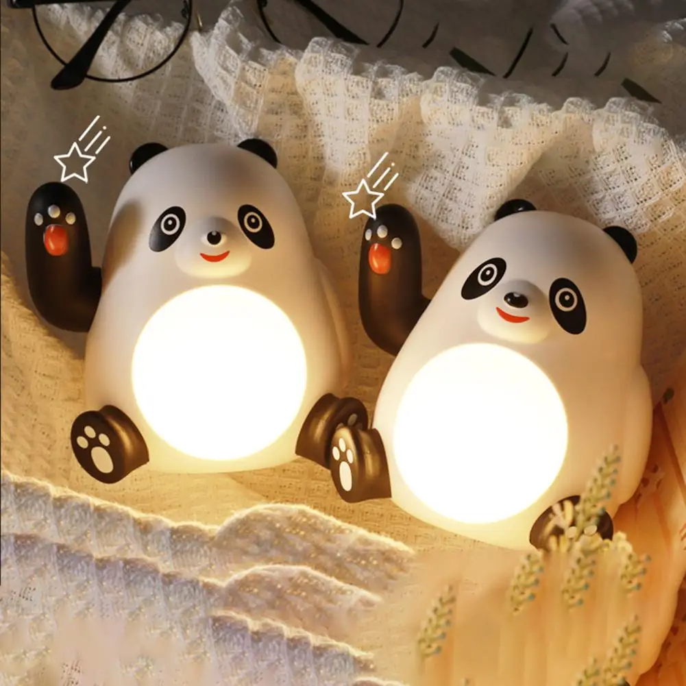 

Electric Waving Panda Night Light Usb Rechargeable Children Bedroom Cartoon Led Night Lamp For Christmas Gift