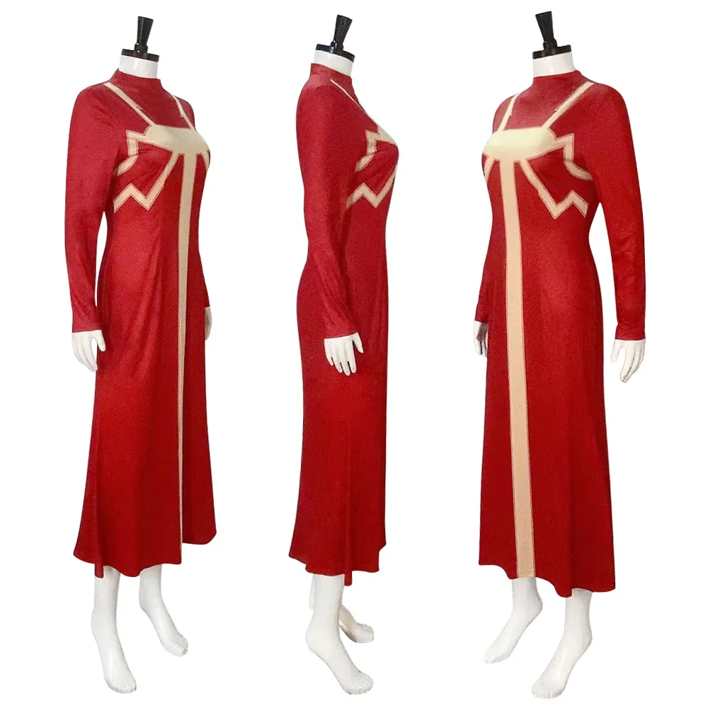 American Anime Madame Web Cosplay Cassandra Webb Costume Women Red Dress Jumpsuit Party Carnival Halloween Fancy Dress Female