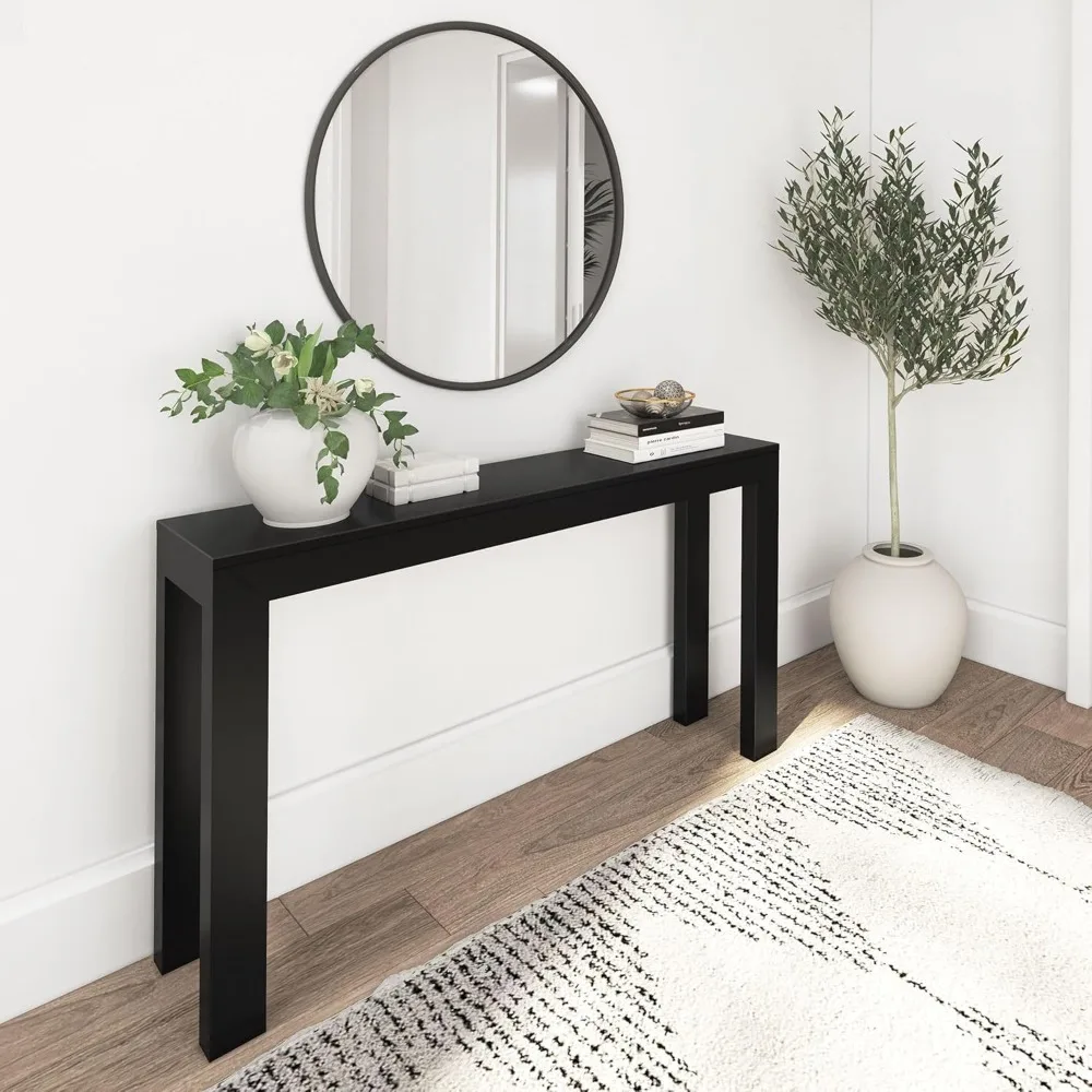 

contemporary wooden console table, 56 inches, sofa side table, slim hallway table, suitable for behind couch, ideal for living r