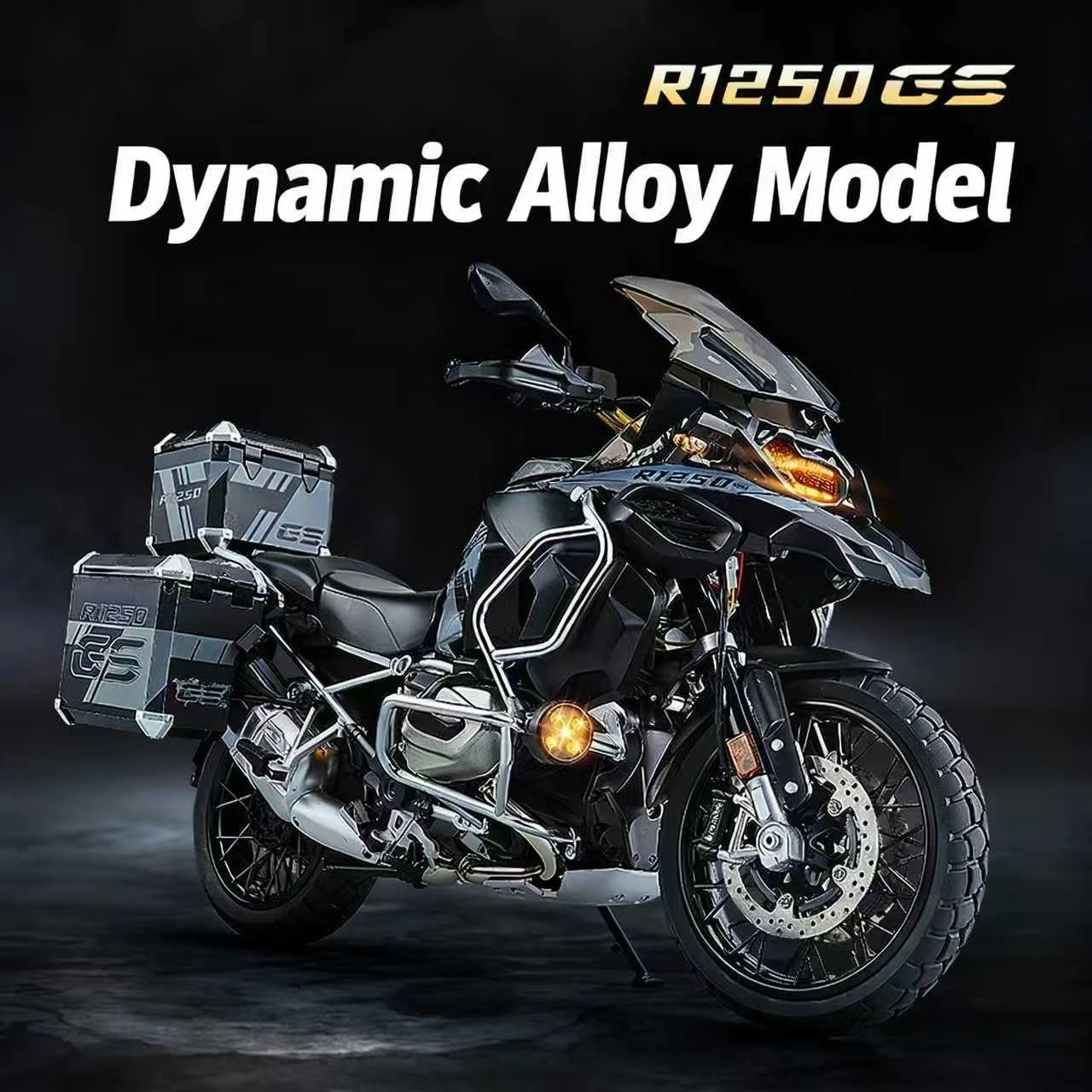 Spray 1:7 FOR BMW R1250 GS ADV Alloy Metal Diecast Motorcycle Model Trendy Ornaments Collection Toys Car Gift boy Birthday