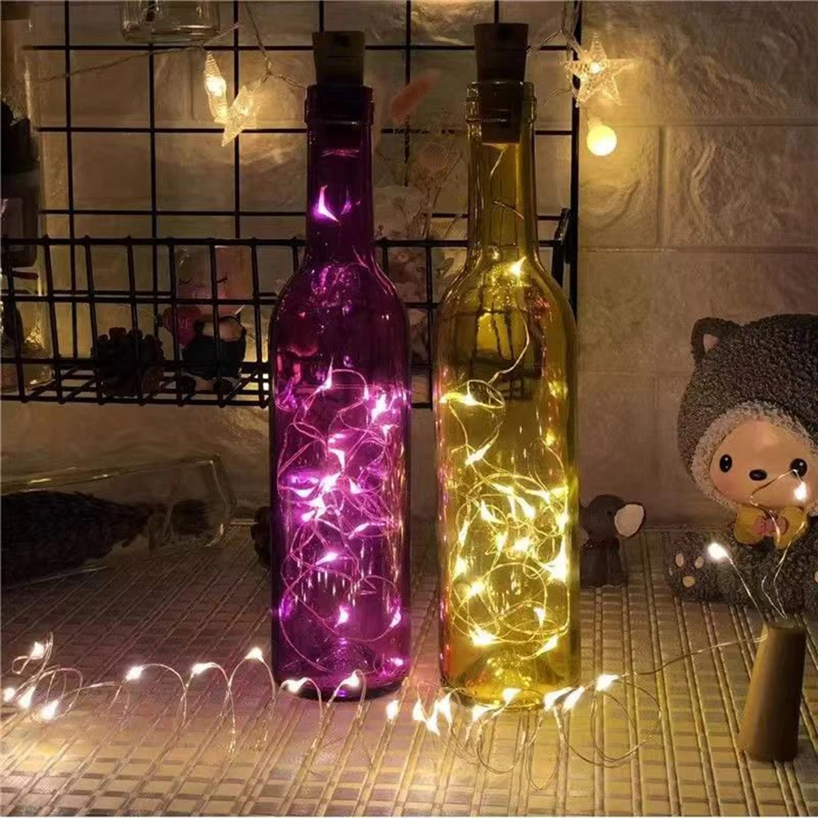 LED Tappo per bottiglia di vino Stringa di luce Filo di rame Luce artigianale Filo di rame per interni Luce Festival Luce decorativa per esterni