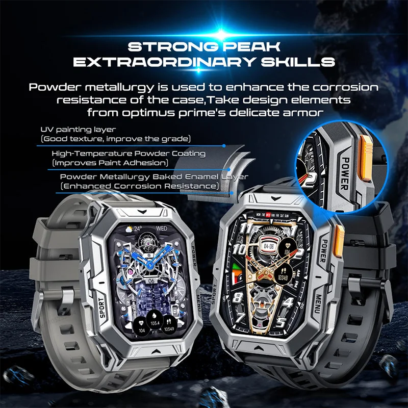 

Умные часы для активного отдыха X1 Pro, мужские, прочные, с мониторингом здоровья, большой батареей, фитнес-часы, носимое устройство для отслеживания здоровья