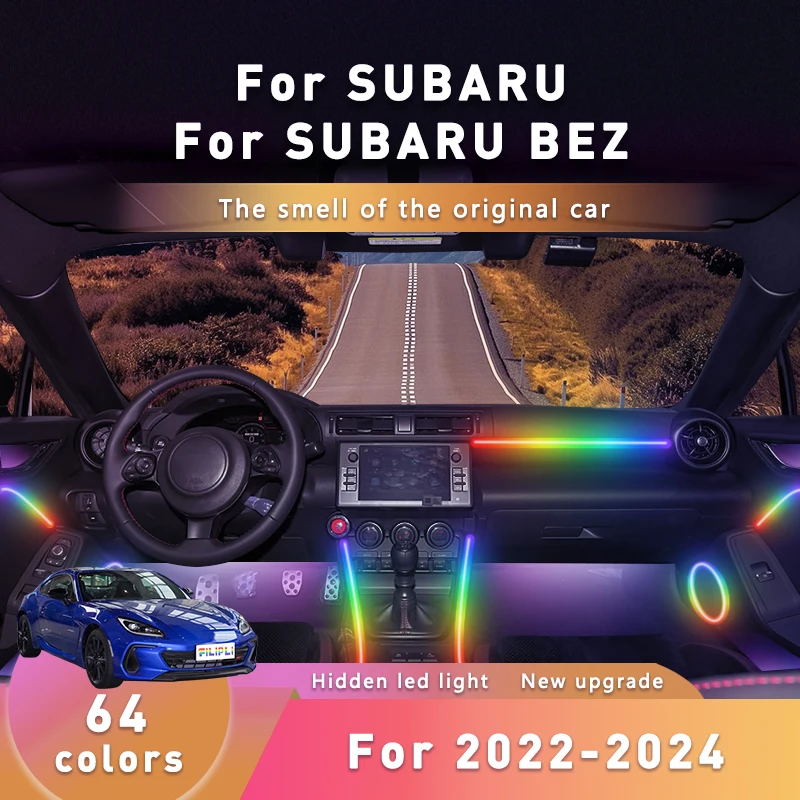 

FILIPLI For The MAZDA CX-30 For 2020-2025 Smart 64 RGB Car Ambient Self-Adhesive Strip Simple Installation Atmosphere Car Light