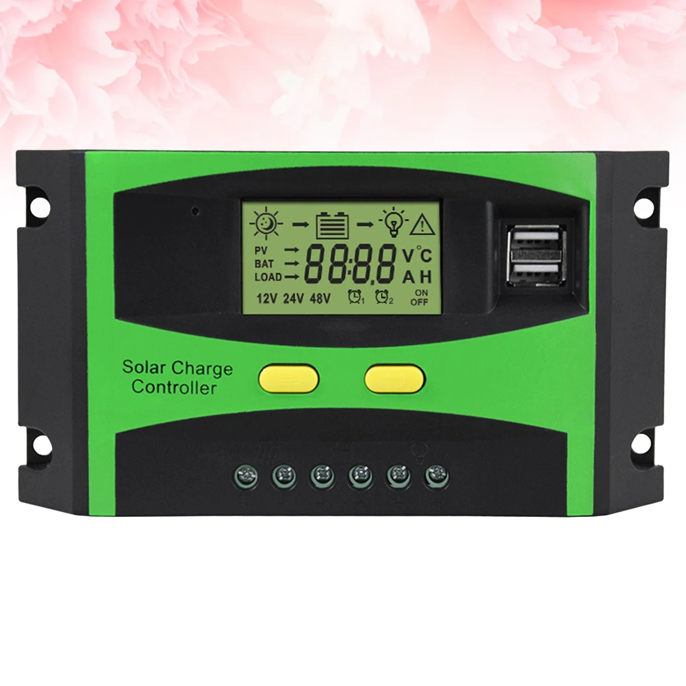 

20A Solar Charge Controller 12V Intelligent Generator Panel Regulator USB Dual Output LCD Screen Overload Protection Automatic