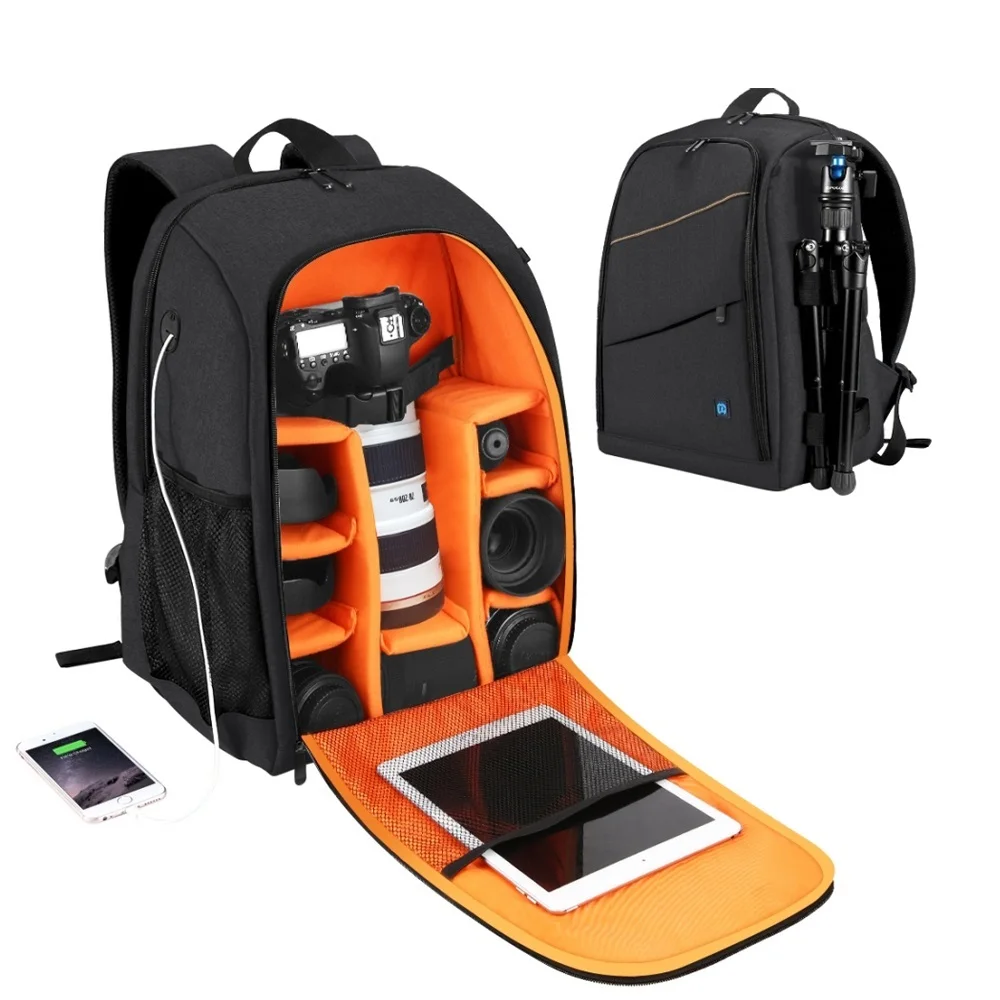 New Outdoor Portable Waterproof Scratch-proof Dual Shoulders Backpack Camera Bag Digital DSLR Photo Video Bag, laptop backpack