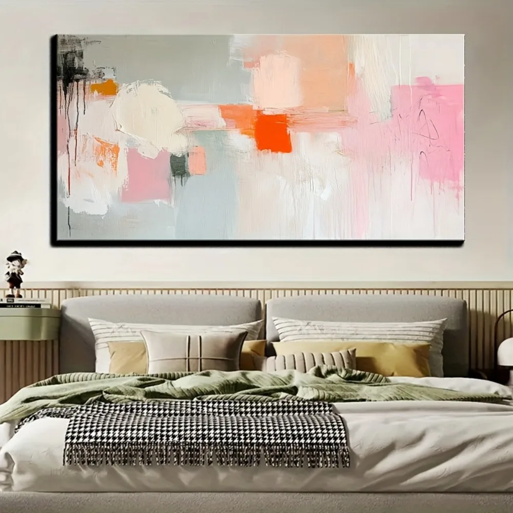 

Canvas wall art abstract painting, modern art wall, suitable for interior decoration, 1.5 inch thick pine solid wood frame