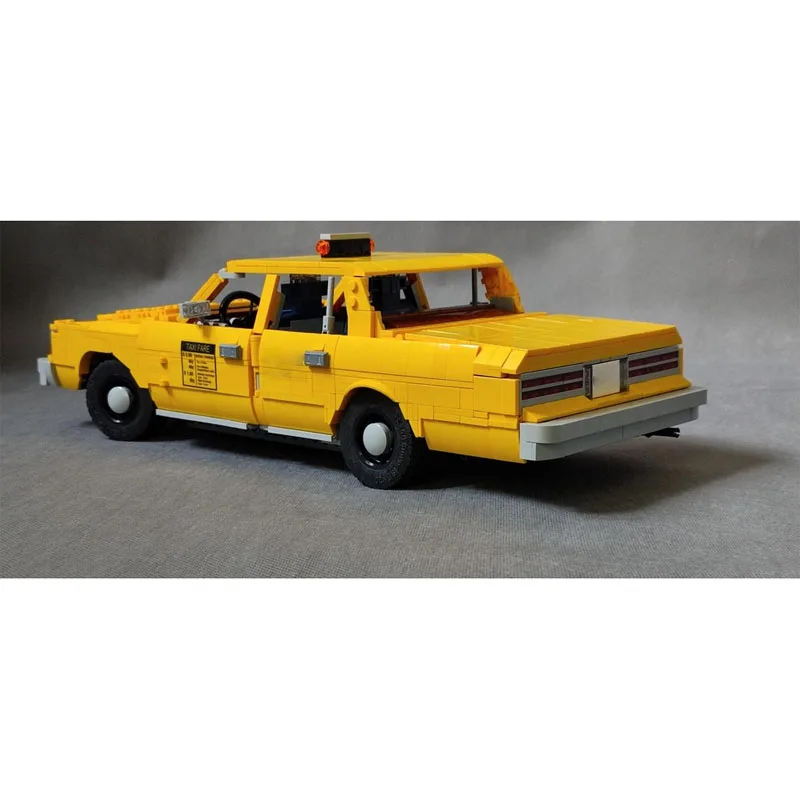 MOC-151127 amarillo icónico ciudad Taxi bloques de construcción modelo 1694 PartsMOC creativo niños cumpleaños juguetes de bloques de construcción regalos