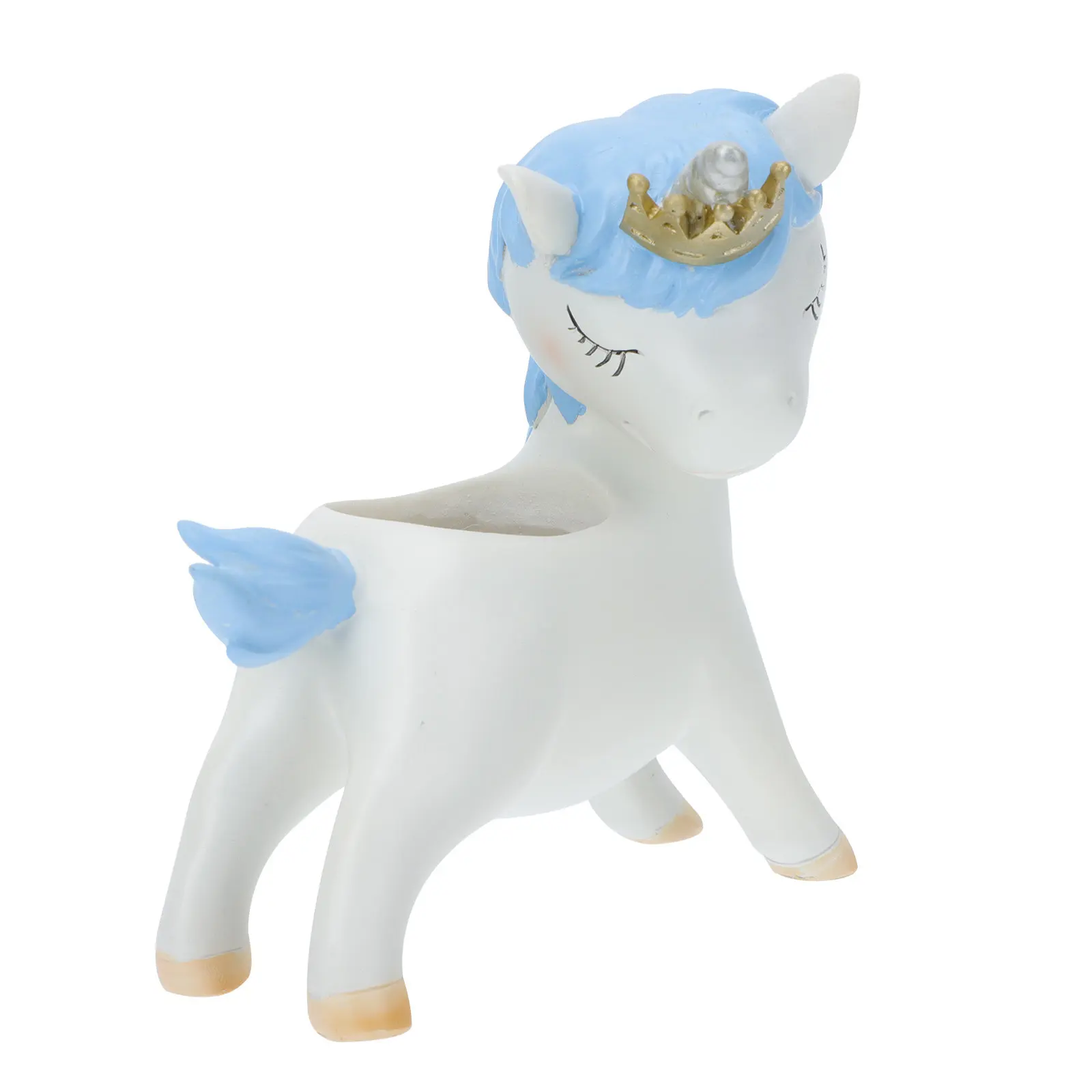 1Pcs Resin Unicorn Shape Succulent Flower Pot Lovely Mini Planter Decorative Bonsai Pot Indoor Outdoor Gardening Table Decor
