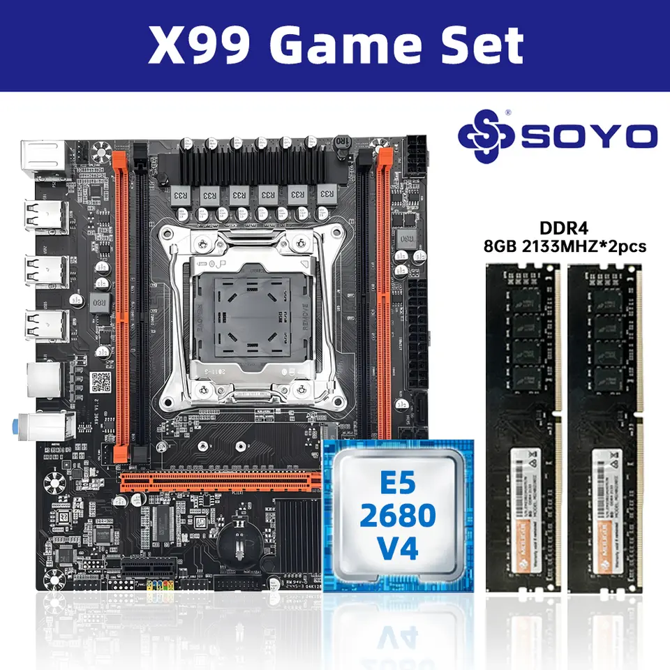 SOYO X99 con Intel LGA2011-3 Xeon E5 2680 V4