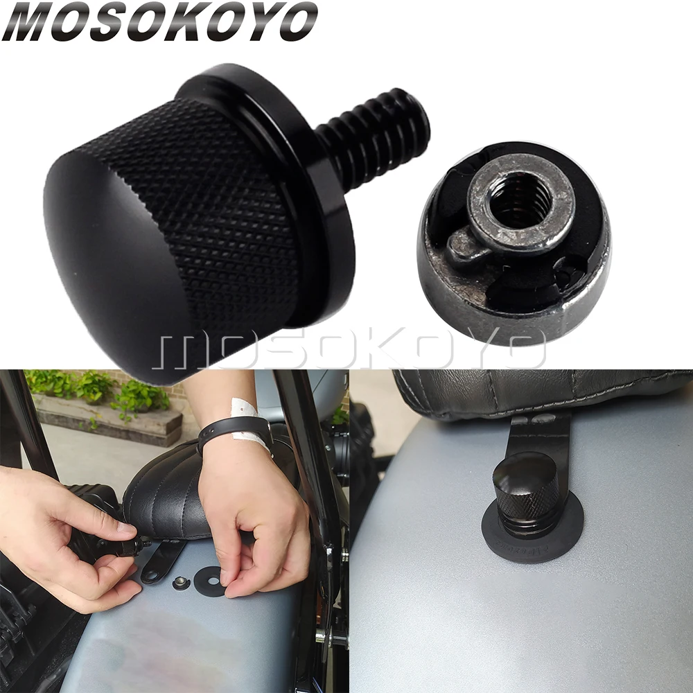 

For Harley Motorcycle Black Seat Bolt Fender Tab Screw for Dyna Sportster XL Street Bob Touring Road King Street Glide Softail