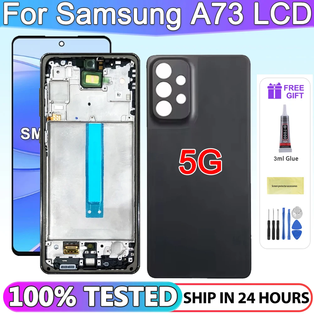 

ЖК-дисплей A73 для Samsung 6,7 дюйма для A736 A736B A736B/DS, сменный сенсорный экран с цифровым преобразователем в сборе