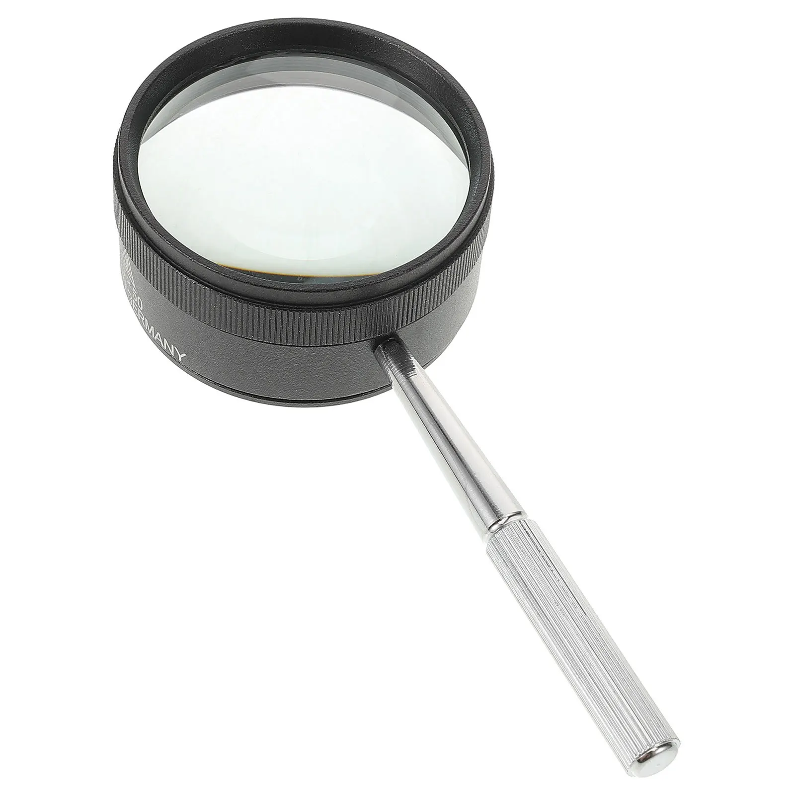 แว่นขยายเลนส์โลหะขนาด 50 มม. ให้ความรู้สึกสบายมือ เหมาะสำหรับการสังเกตวัตถุขนาดเล็ก การอ่านเกมไขปริศนา