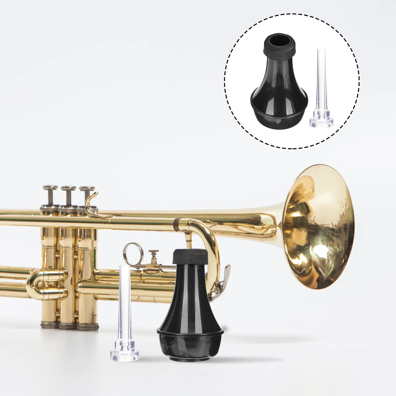 

Mini Voice Set Musical Instrument Accessory Mouthpiece Trumpet Straight Mute with