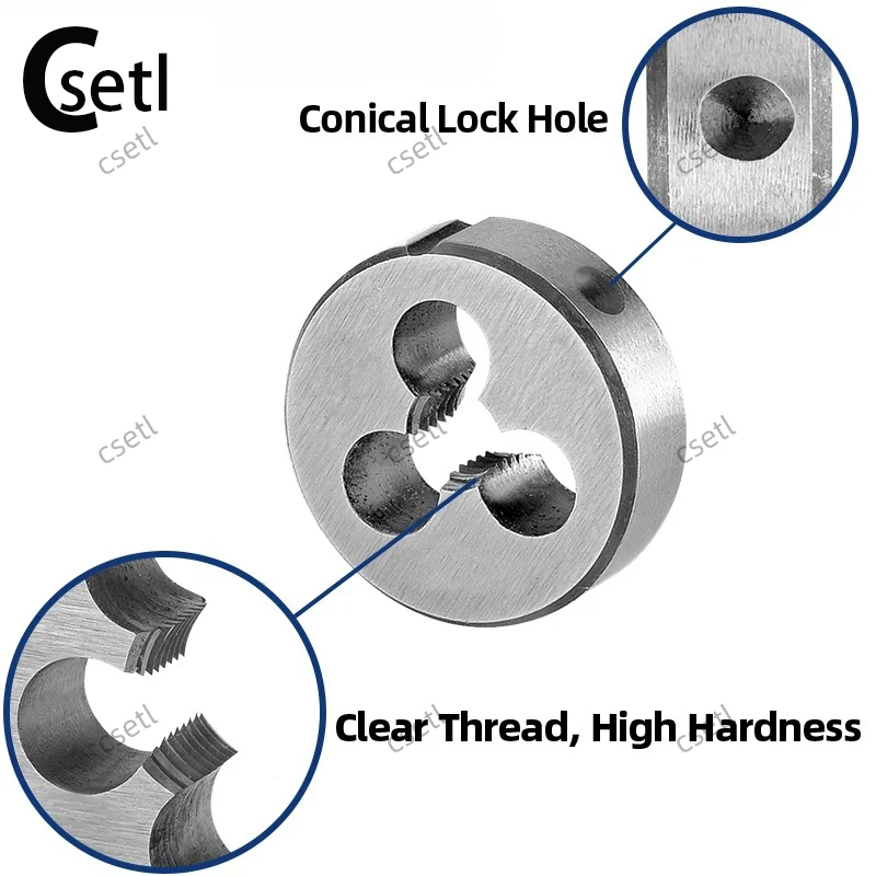 

Csetl SAE 6-48UNS Round Threading Die Right Hand,6-48 Machine Thread Die