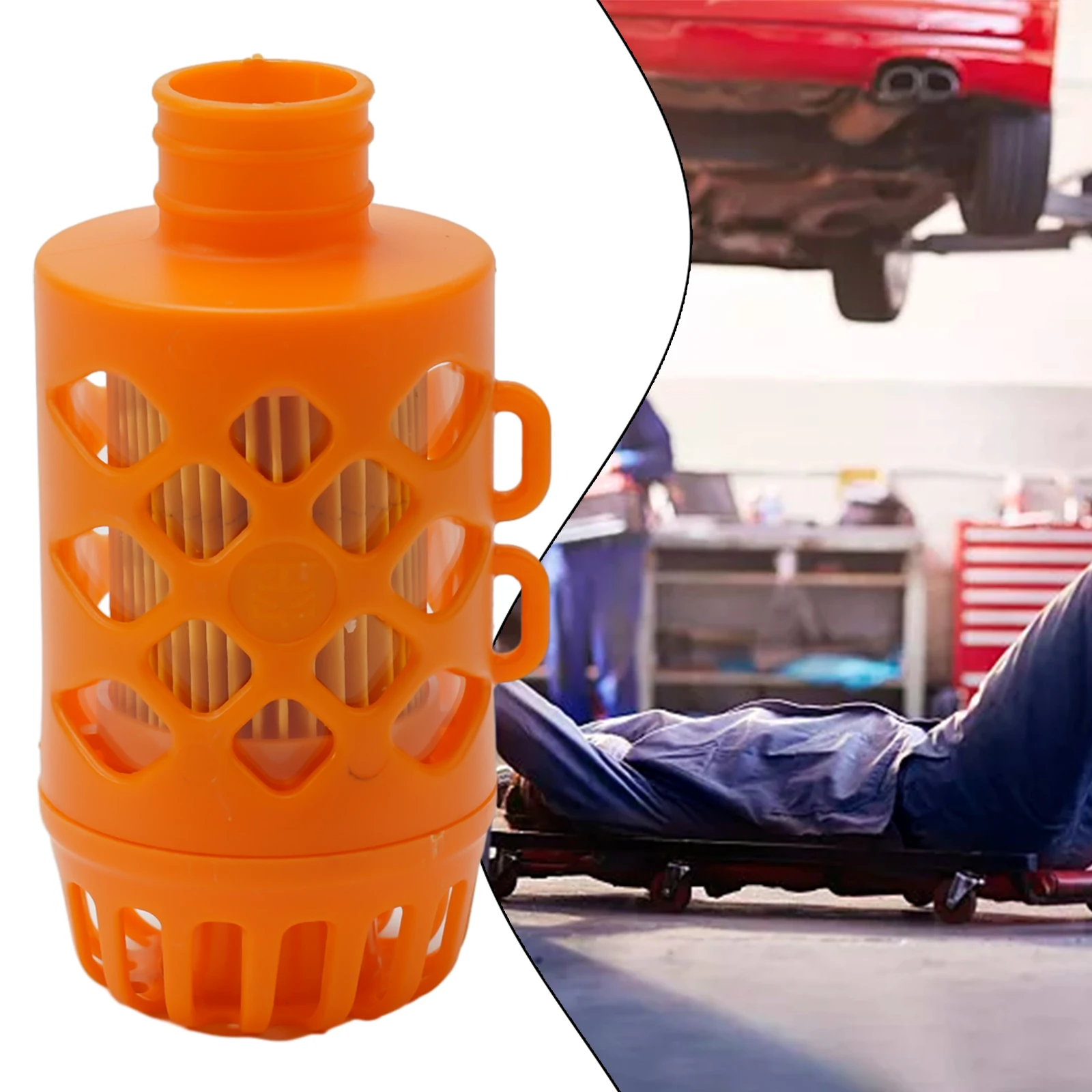 25mm Air Diesel Parking Heater Intake Filter Effective Protection  Orange Finish  Suitable for Car Truck Van Bus