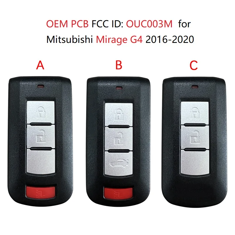 

CN011026 Original PCB FCC OUC003M For Mitsubishi Mirage 2013-2019 Mirage G4 2016-2020 Remote Key ID47 Chip 315MHz FSK