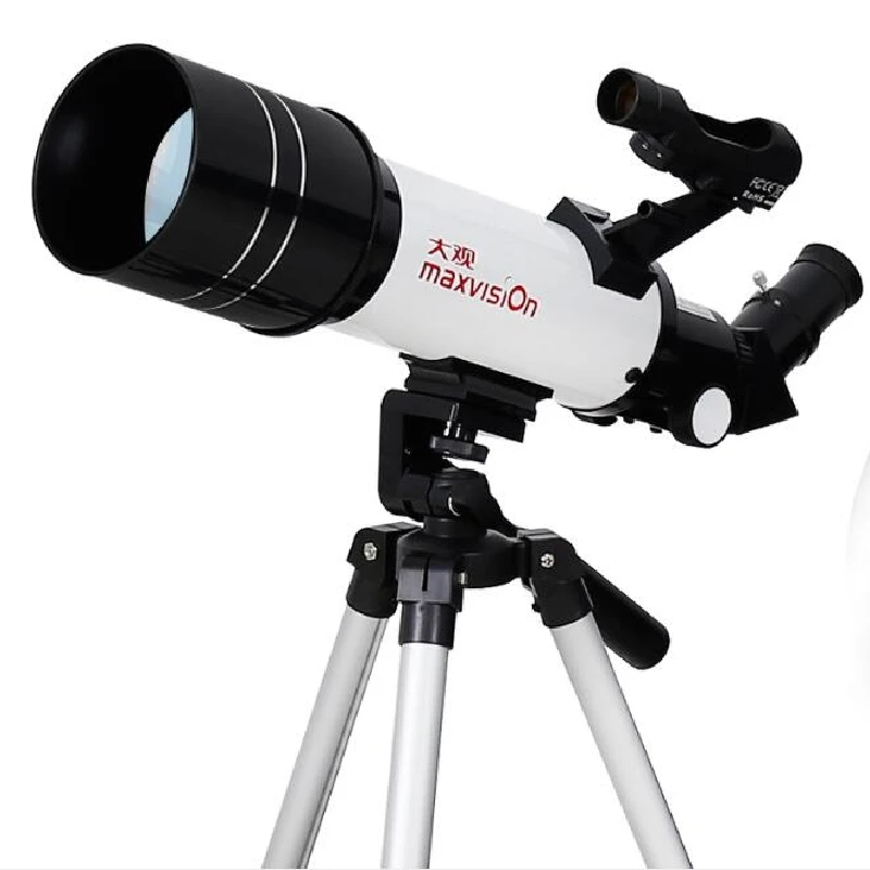 Maxvision 70400 Astronomical Telescope 70/400mm Refracting Telescope with Four-section Floor Camera Tripod