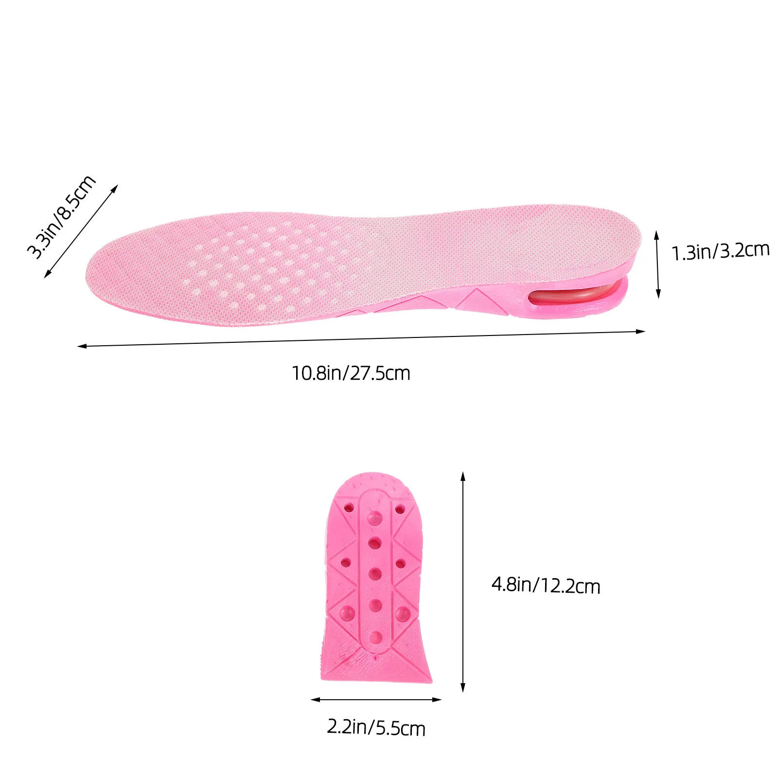 1Pair Height Increase Insoles Invisible Heel Lift Inserts Comfortable Shoe Cushions for Men Women Boost Confidence Sports Work