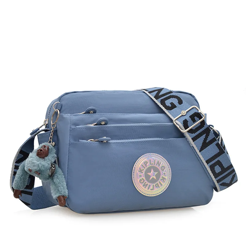 

2025 Spring and Summer New Lightweight Multi-zipper Large-capacity Messenger Backpack Waterproof Messenger Bag Shoulder Bag