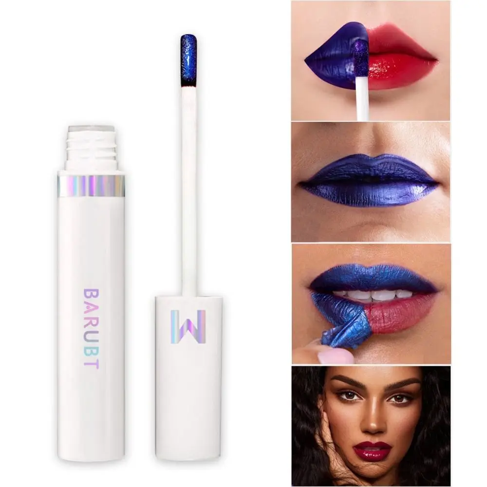 Easy Apply Long Lasting Lip Stain Tint Waterproof Transfer Proof Lipsticks Metallic Peel Off Lip Stain Makeup Application