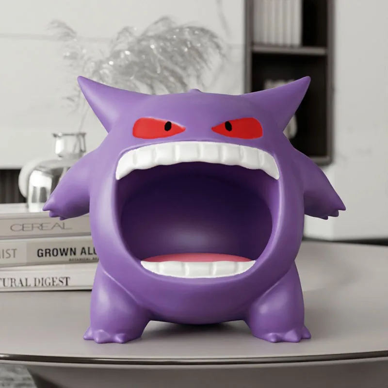 Kawaii Pokemon Gengar Aufbewahrungsbox Anime-Figur Schlüsselhalter Kreative Cartoon-Heimdekoration Perfekte Geschenke für Fans und Mädchen