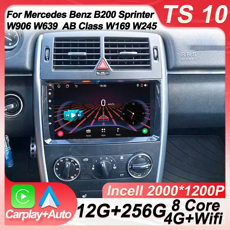 

Для Mercedes Benz B200 Sprinter W906 W639 AB Class W169 W245 Viano Vito Автомобильный мультимедийный видеоплеер Авторадио Зеркало Link Wi-Fi
