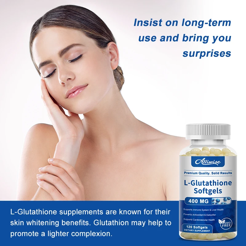 Alliwise Glutathione Collagen Capsules Supplement Antioxidant Boosting Immunity Dull Skin Health& Skin Care