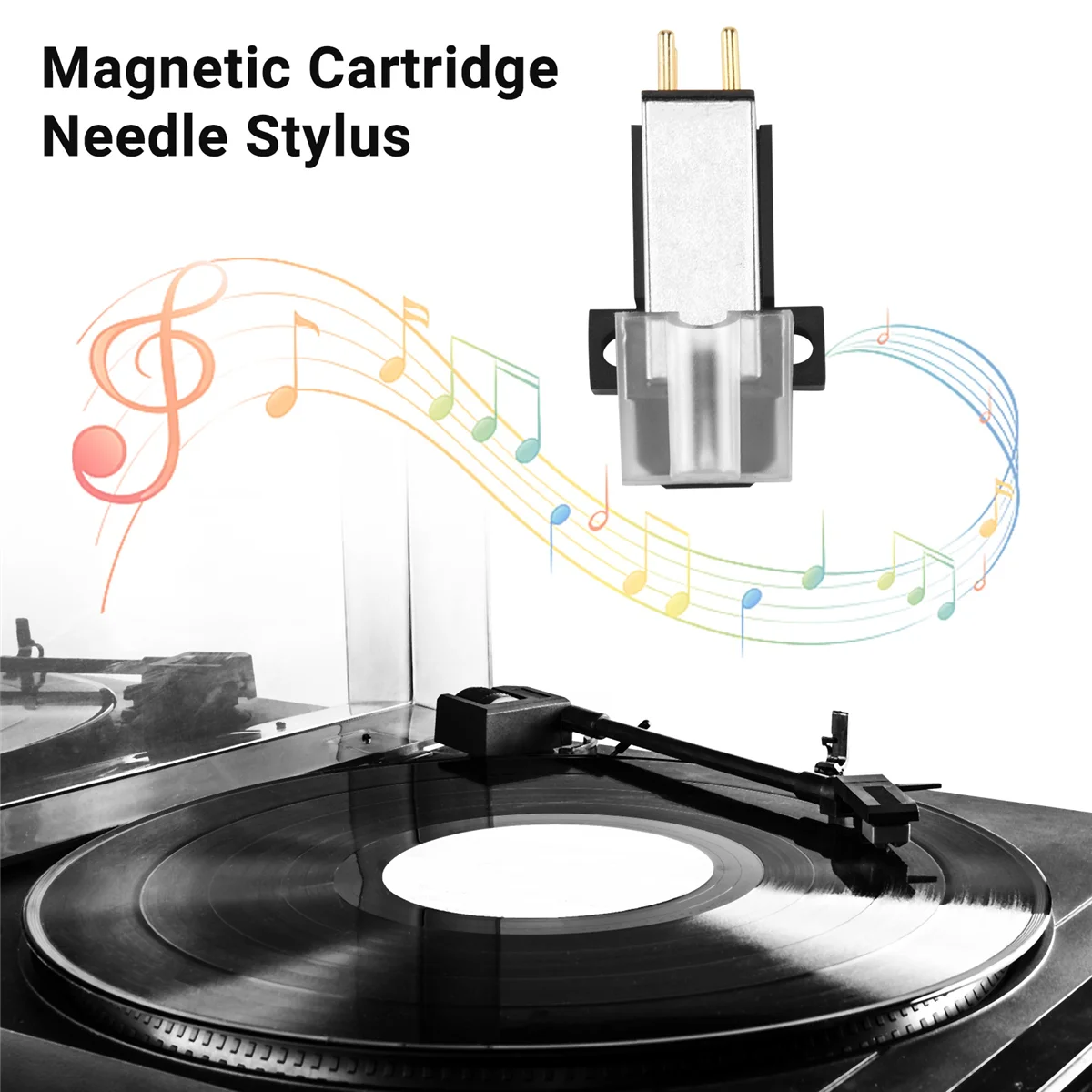 BUM-M1 Phonograph Needle Vinyl Record Player Stylus Magnetic Cartridge Stylus for Turntable Records LP Vinyl Needle