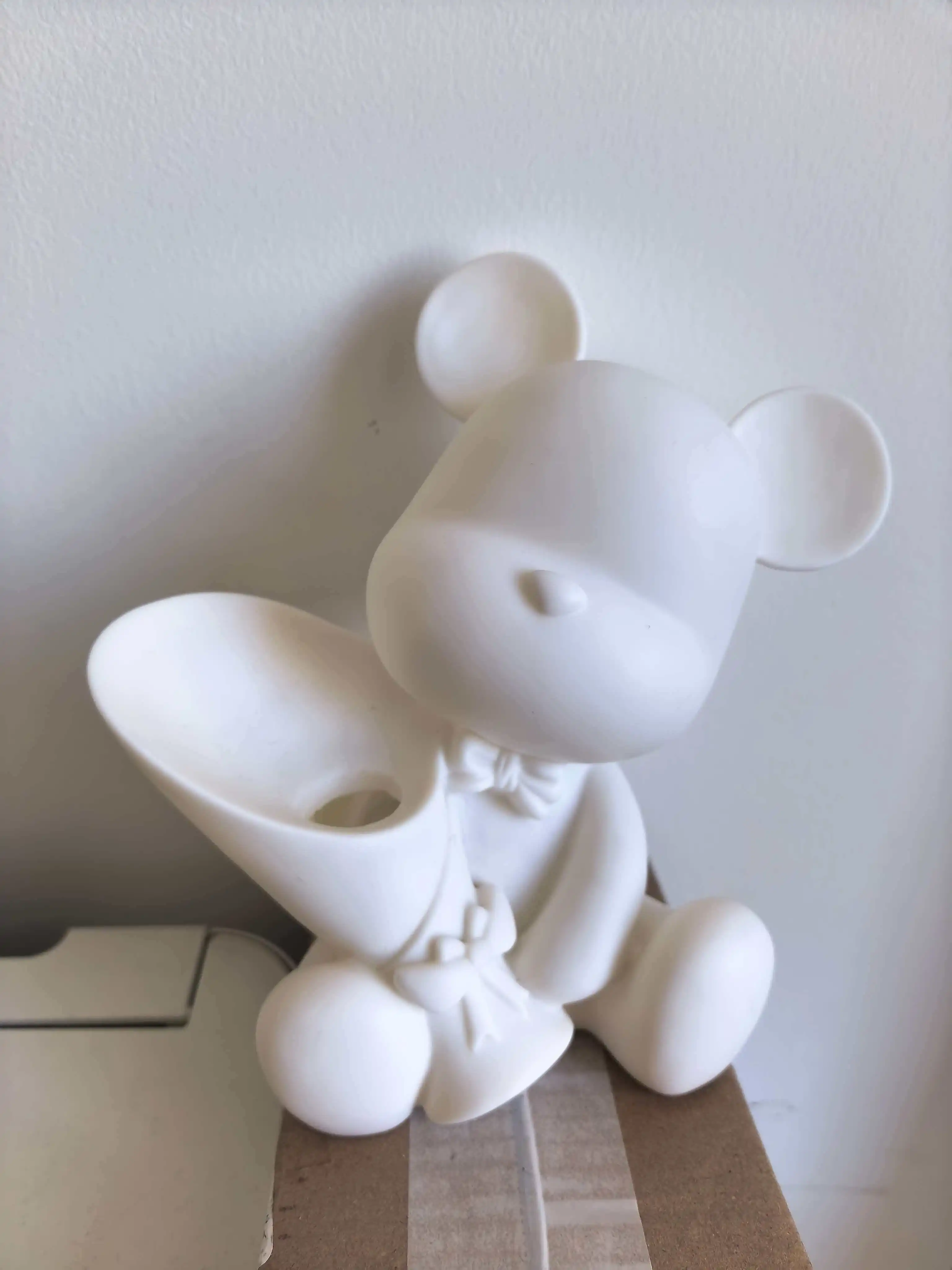 17cm Vase Bear Action figure DIY Kids Toys for Art Students White Dolls Do it Yourself Vinyl Art Toy Accessories