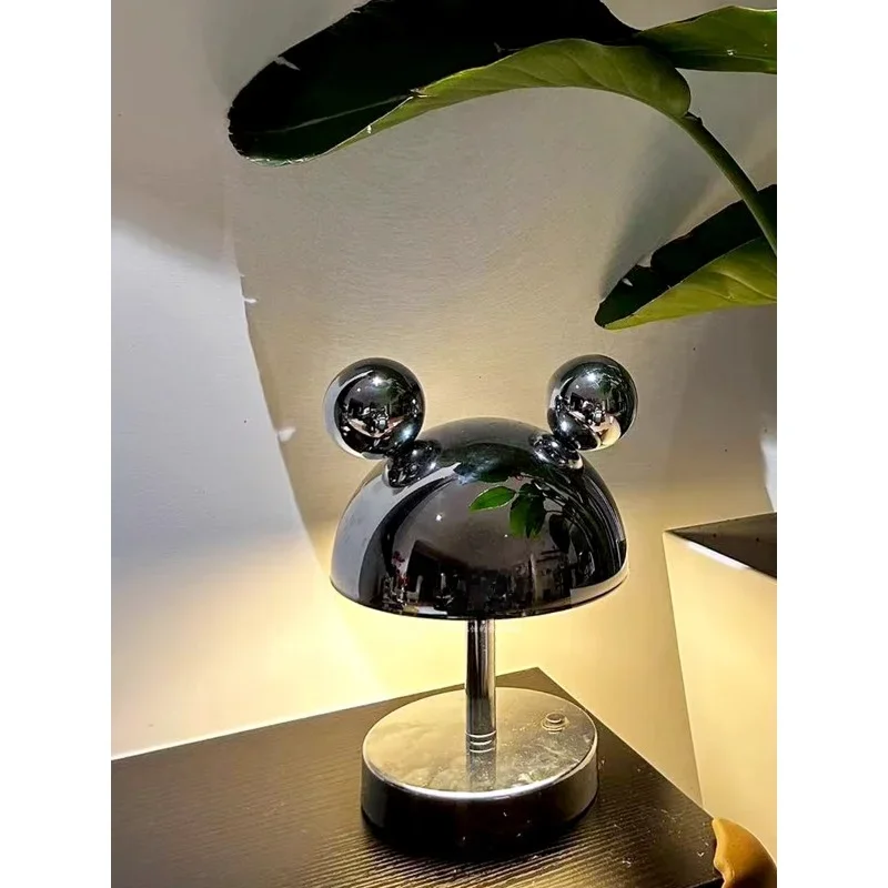 Charging Mickey Desk Lamp Outdoor Camping Light Bedroom Study Decoration Bedside Lamp Gift Ornaments