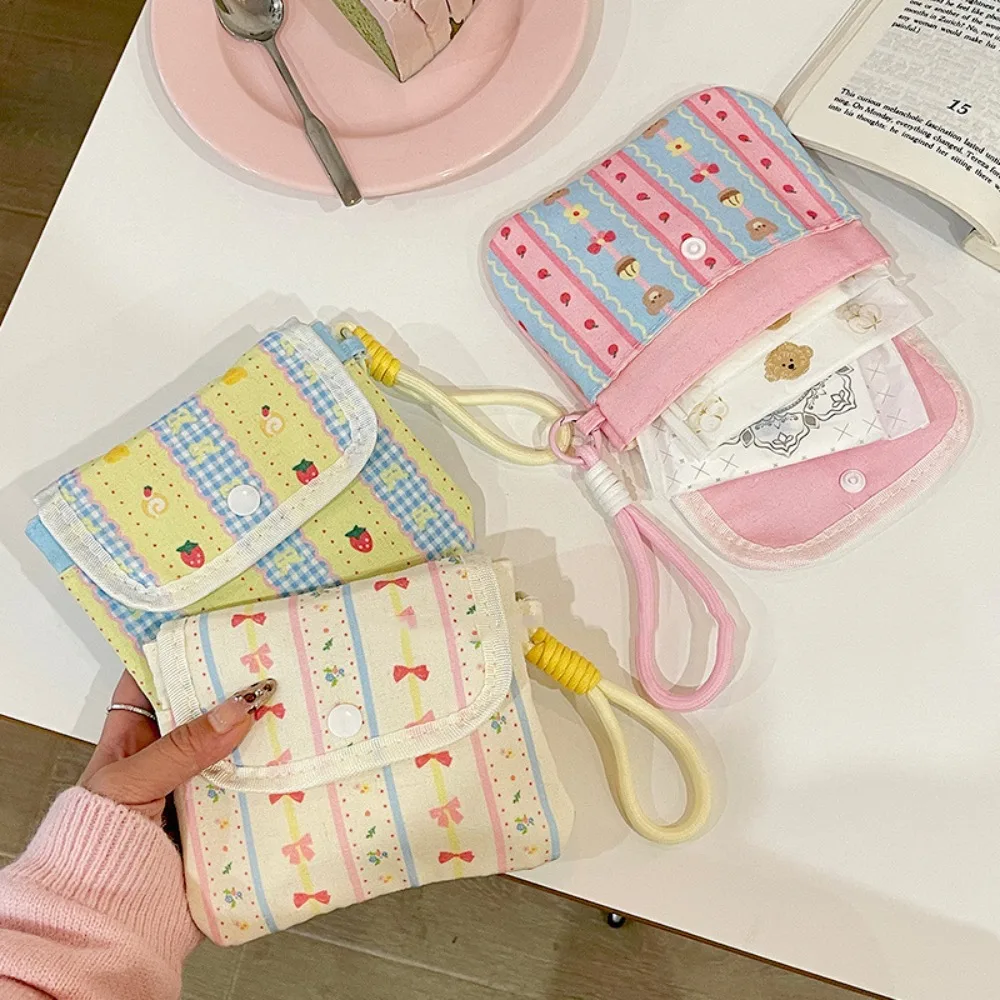 

Large Capacity Mini Cosmetic Bag Preppy Style Candy Color Sanitary Napkin Storage Bag Small Item Bag Korean Style