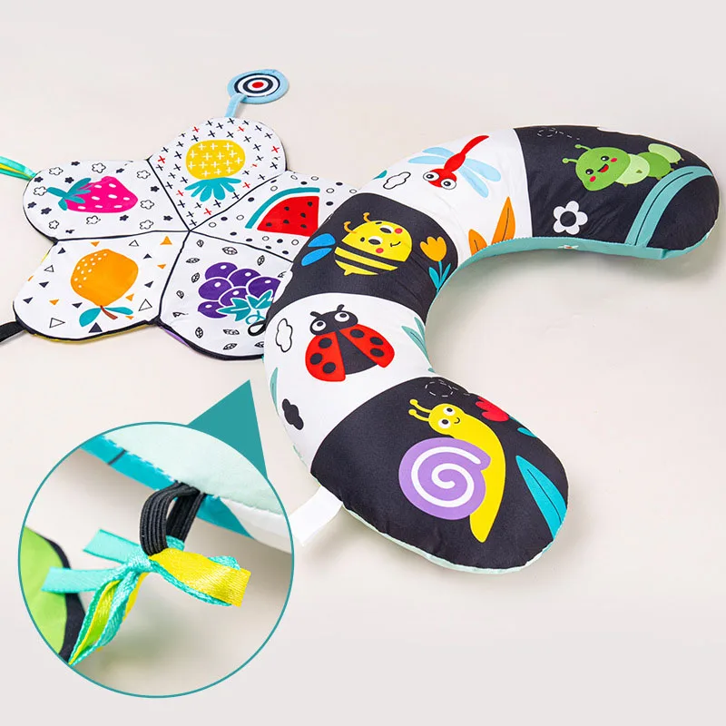 وسادة أطفال كرتونية لتدريب الرأس على شكل حرف U قابلة للمضغ للتعليم المبكر لعبة منشفة مهدئة #6