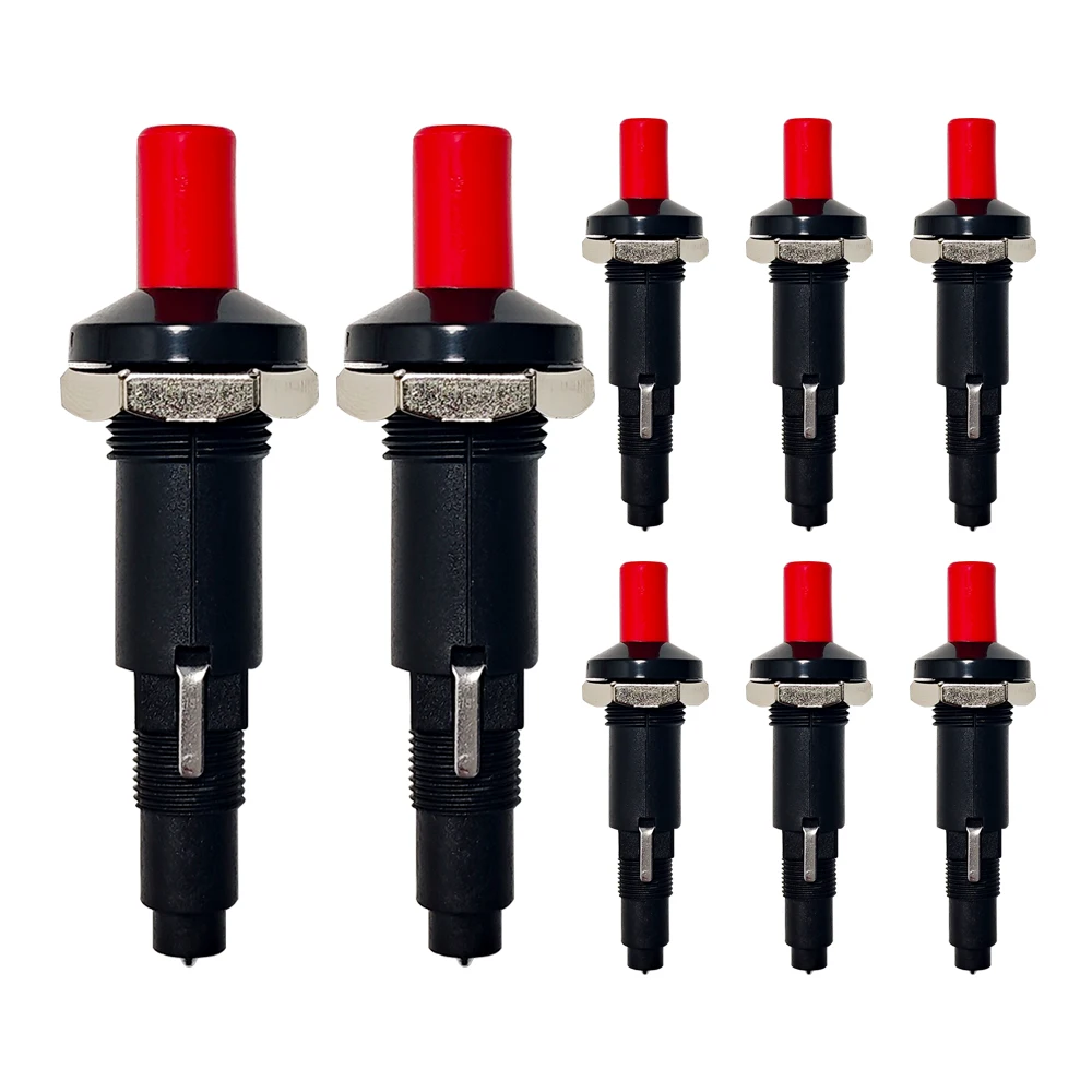 10 PCs Gas Heater Outlet Piezo Plug Button Igniter Spark Plug Accessories for Outdoor Garden Camping Picnic BBQ Stove Ignitor