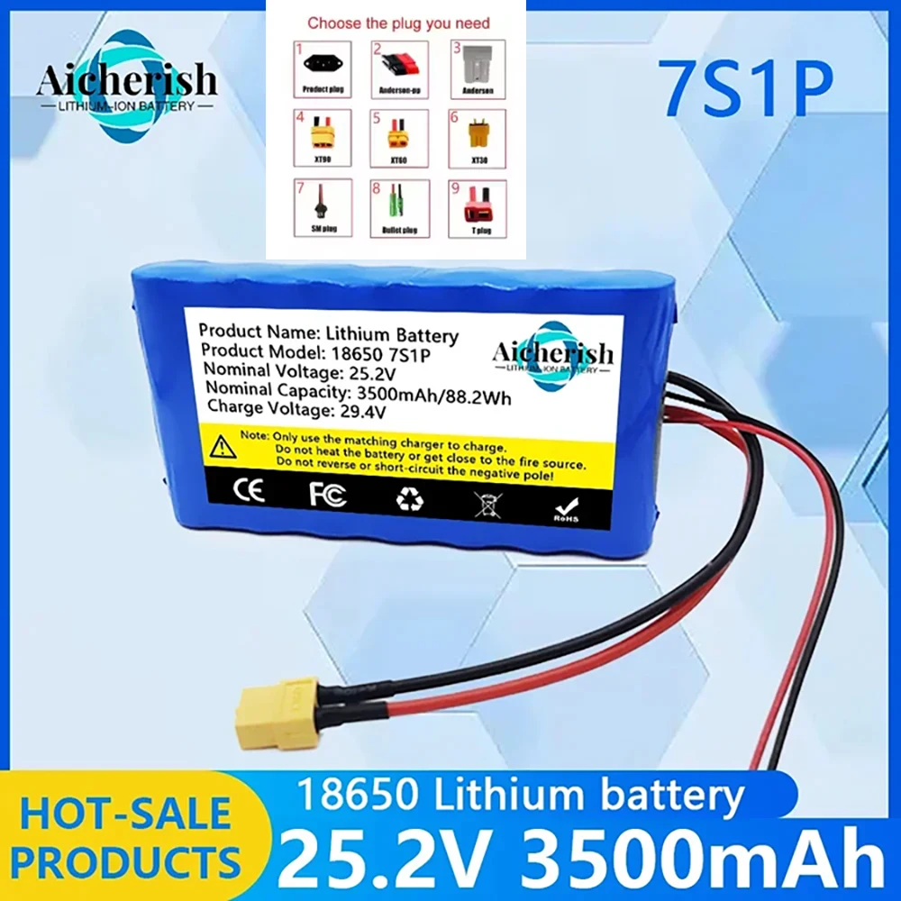 Outdoor Gear Always Dying? 7S1P 25.2V 3500mAh Li-ion with BMS – Powers Unicycle, Speaker, Fan & Light, Long Lasting