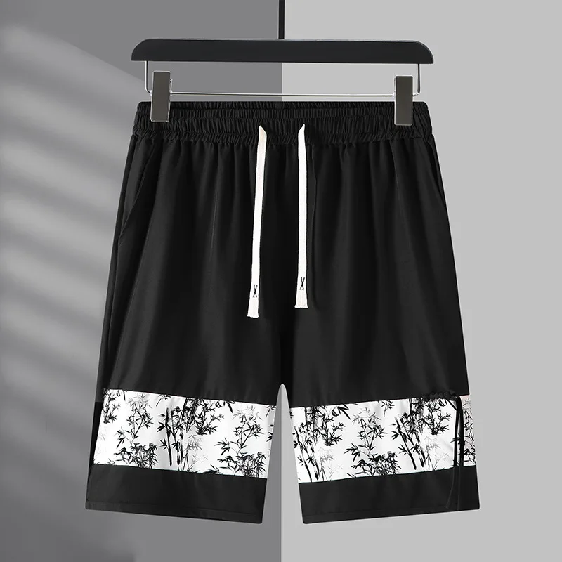 National Wind Speed Dry Shorts for Men's Summer Outwear Trendy Loose and Plus Size Sports Capris 170kg 12xl 11XL shorts for men