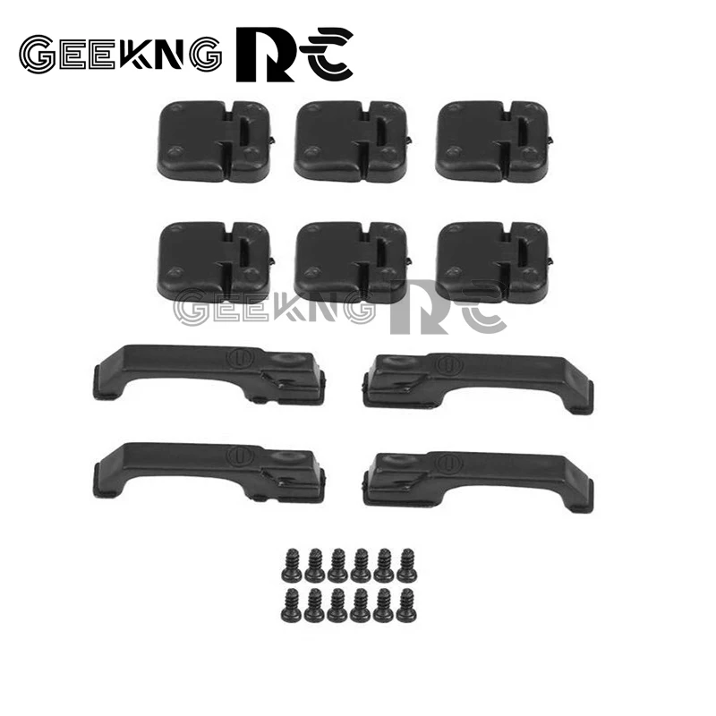 

10pcs Black Plastic Simulation Door Hinges and Door Handles for TRX4 1/10 RC Crawler Car Upgrade Decoration Parts