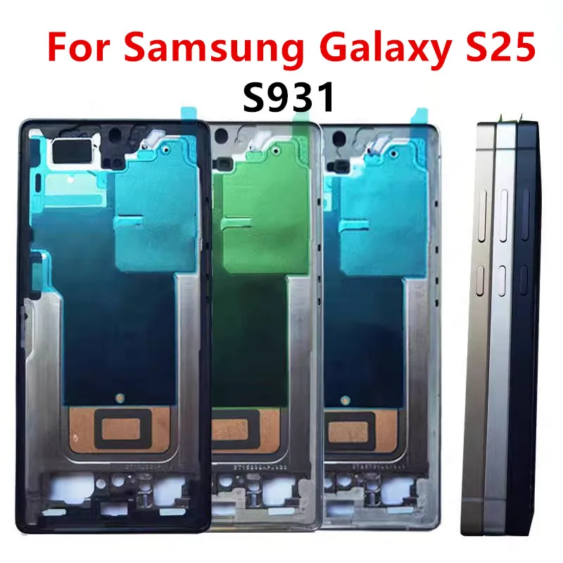 s25-for-samsung-galaxy-s25-s931-middle-frame-housing-board-lcd-faceplate-bezel-replace-repair-parts-side-buttons