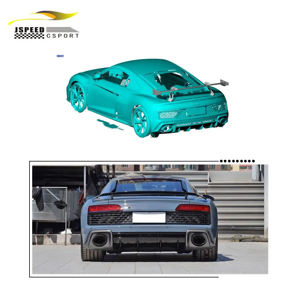 

Suitable for Audi R8 V10 Coupe 2023 Dry carbon fiber rear spoiler