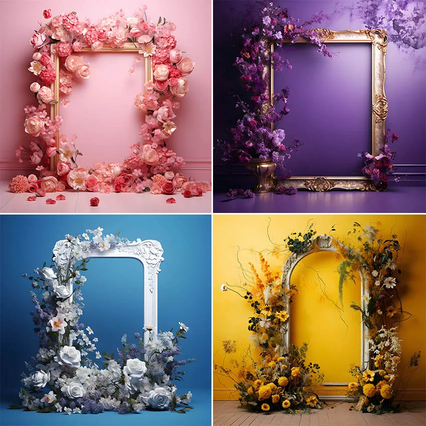 Mehofond التصوير خلفية ملونة الأزهار جدار الإطار الكبار عيد ميلاد الزفاف الأمومة صورة ديكور خلفية صور Studi