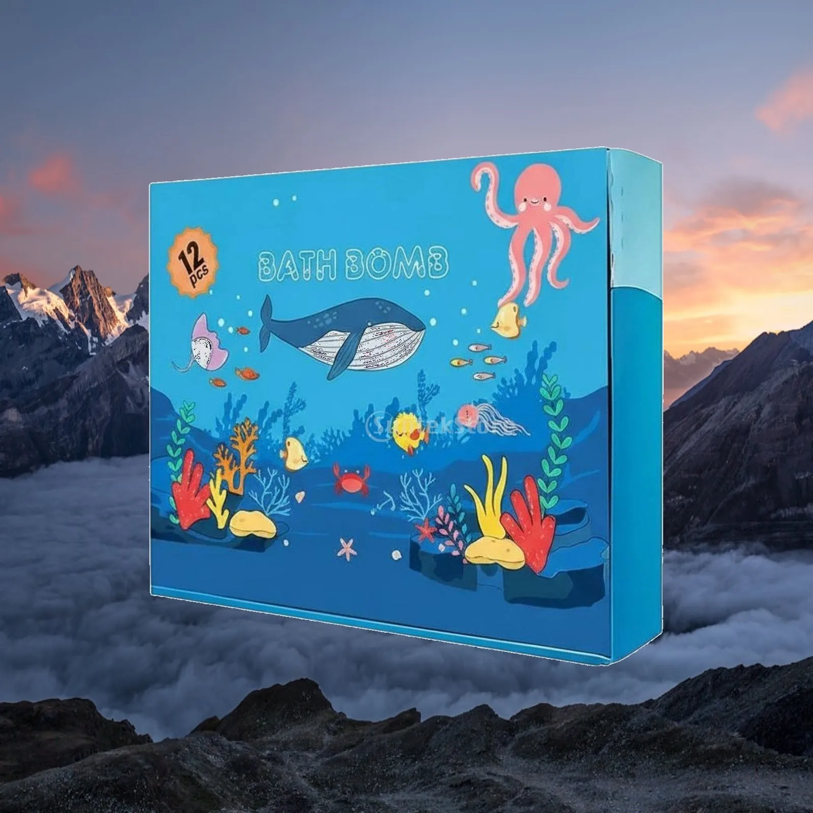 Childrens Bath Salt Balls with Surprise Toy Inside for Fun Fizzy Bathtime Ocean Animal Bubble Gift