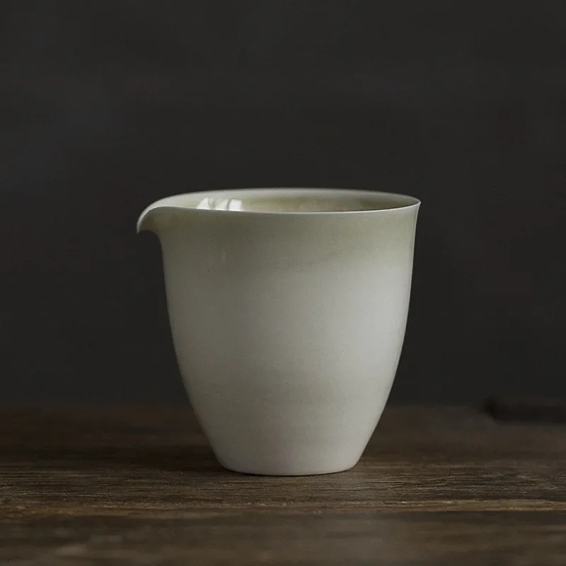 Jingdezhen Ceramic Handmade Grass and Wood Ash Glaze Japanese Antique Water Drop Fair Cup Male Cup Tea Sea TeaSet Accessories