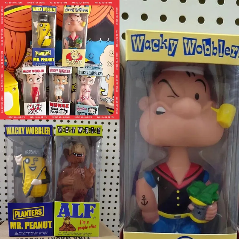 Anime Figure Popeye the Sailor Man Sexy Betty Bobblehead Mr. Peanut KFC PVC Statue Action Toy Collectible Gifts for Fans ﻿