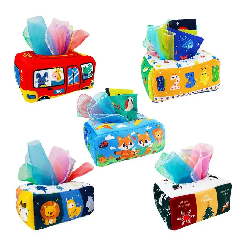 

Baby Tissue Box Toy Montessori Early Larning Educational Toy Activity Sensor Toddler Games Preschool For Kids Toys And Games
