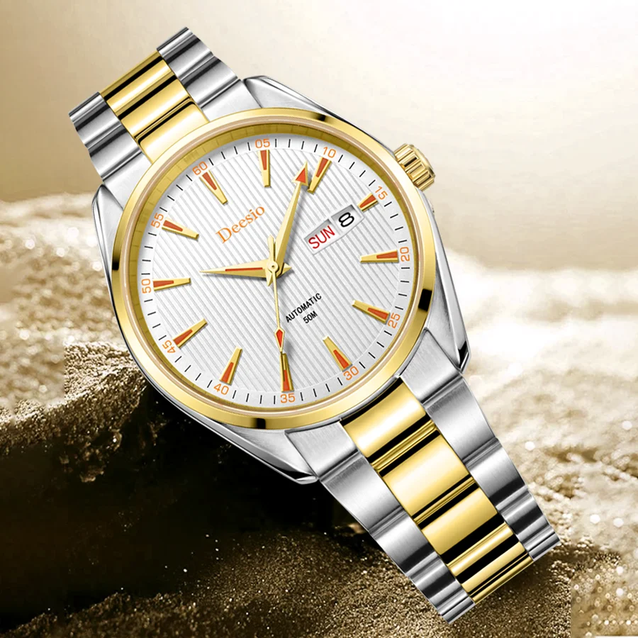 Deesio Clean Factory Watch Luxury Couple Wristwatches Automatic Mechanical Japan Movement Waterproof 50M montres mécaniques