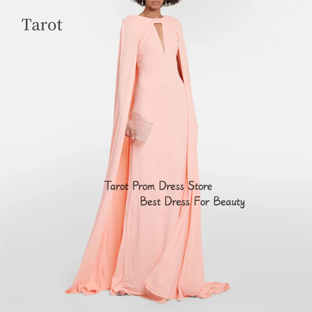 

Tarot Vintage High Round Collar Saudi Prom Dresses A Line Long Sleeves Sexy Open Back Zipper Floor Length robes de soirée