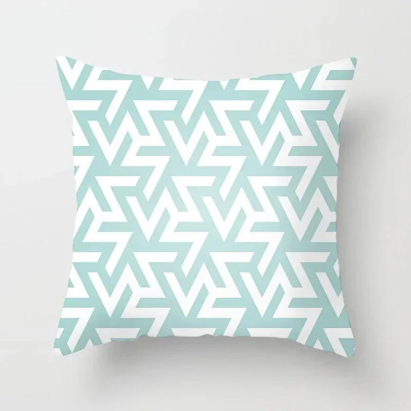 Modern Geometric Print Pillowcase Sofa Lumbar Pillowcase Mint Green Pillowcase Home Decoration Cushion Cover