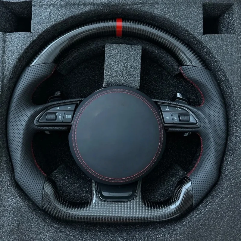 

Carbon Fiber Steering Wheel For Audi S1 S3 S4 S5 RS3 RS4 RS5 RS6 RS7 A3 A4 A5 2012-2016 Customized Sport Wheel Accessories