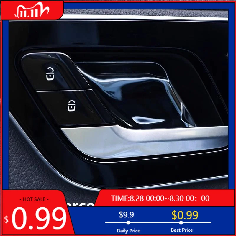 

Interior Stickers Car door bowl sticker Interior Door Bowl Protective Sticker Stainless Steel For Mercedes-Benz C Class W206 202